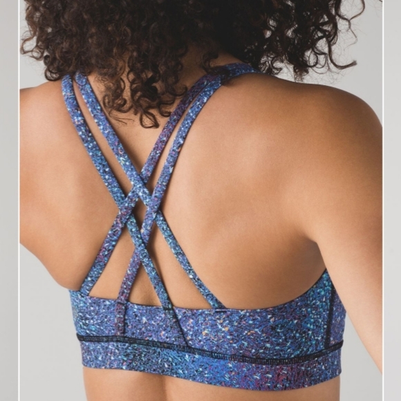 Lululemon Energy Bra Strive Multi Black Size 10 - Picture 3 of 9